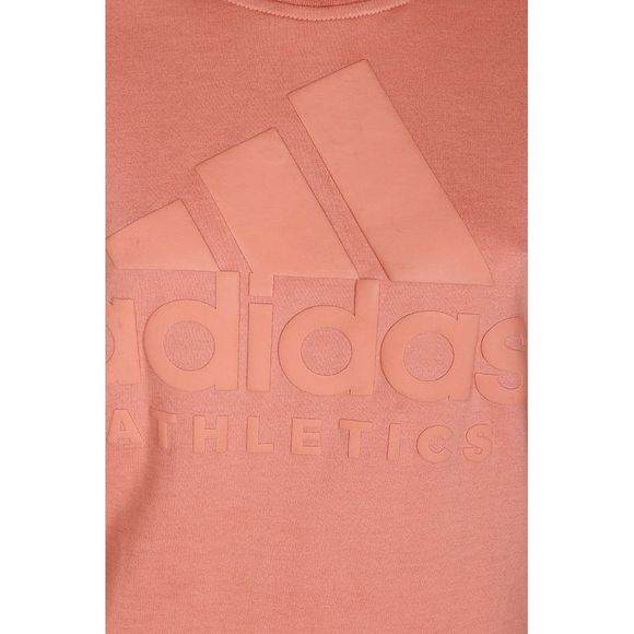 Adidas Ladies Classic Logo Graphic Cotton Crew Neck Sweatshirt - Picture 3 of 3